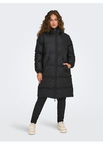 Only Damen Steppmantel "ONLLEA RAIN PUFFER COAT CC OTW", schwarz, modisch, Gr. L, unifarben, Steppware, Obermaterial: 100% Polyester, Mäntel