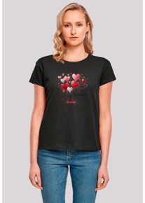 F4NT4STIC Damen T-Shirt "Herzbaum Be Mine", schwarz, casual, Gr. L, Obermaterial: 100% Baumwolle, Shirts, Premium Qualität
