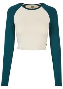Urban Classics Damen Longsleeve "Urban Classics Damen", weiß, klassisch, Gr. XS, unifarben, 95% Baumwolle, 5% Elasthan, Shirts