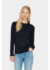 Saint Tropez Damen Rundhalspullover "MilaSZ", blau, modisch, Gr. XS, Strick, Obermaterial: 80% Viskose, 20% Polyamid, Pullover