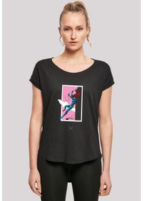 F4NT4STIC Damen T-Shirt "Marvel Comics Black Widow Roof Jump", schwarz, casual, Gr. XS, Obermaterial: 100% Baumwolle, Shirts, Damen,Premium