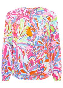 Zwillingsherz Damen Schlupfbluse ""Happy Flower"", bunt, modisch, Gr. SM, gemustert, Obermaterial: 100% Viskose, Blusen, mit Floralem Muster,