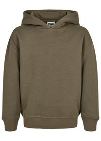 Urban Classics Mädchen Kapuzensweatshirt "Urban Classics Damen Girls Organic Hoody", grün, Gr. 134, unifarben, 100% Baumwolle, Sweatshirts