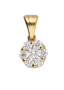 Adelia´s ADELIA ́S Damen Ketten-Anhänger "Damen 585 Gold Anhänger mit Diamant Brillant Ø 4,5 mm", 0,13 ct VVS = sehr sehr kleine Einschlüsse, Gold, gold, Gold,
