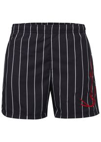 Karl Kani Herren Shorts "Karl Kani Herren KM-SW011-001-02", schwarz, Gr. XL, gestreift, 100% Polyester, Hosen
