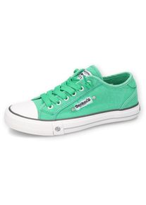 Damen Slip-On Sneaker, Dockers by Gerli, Gr. 38, grün, Textil, sportlich, Schuhe, Sneaker, Schlupfschuh, Freizeitschuh mit elastischer Zierschnürung