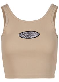 Rocawear Herren Muskelshirt "Rocawear Damen Rocawear Tanktop Cropped", beige, casual, Gr. XL, bedruckt, 95% Baumwolle, 5% Elasthan, Shirts