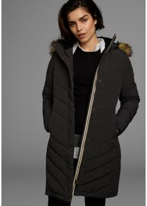 Polarino Damen Steppmantel, grau, sportlich, Gr. 36, meliert, Obermaterial: 94% Polyester, 6% Elasthan. Futter: 100% Polyamid. Wattierung: 100%