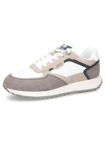 Herren Sneaker, Dockers by Gerli, Gr. 41, weiß, Textil, Leder, casual, Schuhe, Schnürschuh, Casual Schuh, Freitzeitschuh weich gepolstert