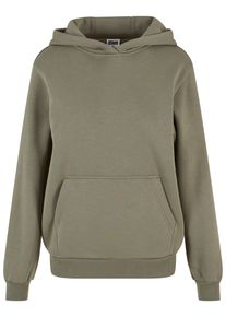 Urban Classics Damen Kapuzenpullover "Urban Classics Ladies Fluffy Hoody", grün, casual, Gr. 5XL, unifarben, 70% Baumwolle, 30% Polyester, Pullover