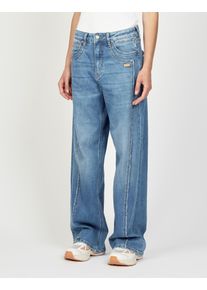 Gang Damen Loose-fit-Jeans "94FANNY", blau, casual, Gr. 27, Denim/Jeans, Obermaterial: 90% Baumwolle, 8% Polyester, 2% Elasthan, Jeans, mit