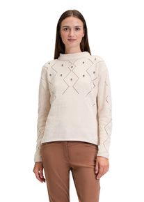 Betty Barclay Damen Strickpullover "Betty Barclay Strickpullover mit Schmucksteinen", grau, casual, Gr. 46, Strick, Obermaterial: 100% Polyester.,