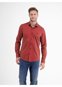 Lerros Herren Langarmhemd "Lerros", rot, Gr. M, 97% Baumwolle, 3% Elasthan, Hemden