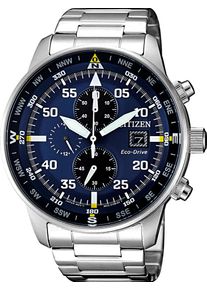 Citizen Herren Chronograph, silber, Armbanduhren, Armbanduhr, Herrenuhr, Solar, Stoppfunktion, Edelstahlarmband