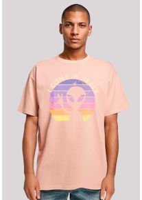 F4NT4STIC Herren T-Shirt "Alien Peace Sunset", gelb, casual, Gr. XXL, Obermaterial: 100% Baumwolle, Shirts, Premium Qualität
