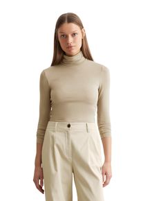 Marc O'Polo MARC O'POLO Damen Langarmshirt "aus TENCEL Modal", beige, Basic, Gr. XXS, unifarben, Obermaterial: 95% Modal, 5% Elasthan, Shirts
