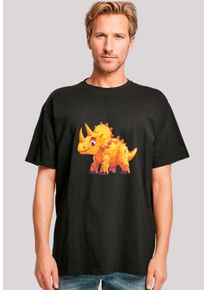F4NT4STIC Herren T-Shirt "Süßer Triceratops Dinosaurier", schwarz, casual, Gr. L, Obermaterial: 100% Baumwolle, Shirts, Premium Qualität