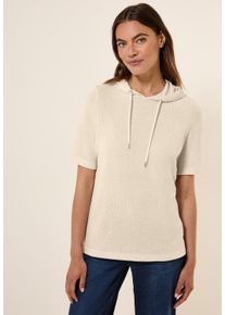 Cecil Damen Kapuzenshirt, beige, casual, Gr. XL, unifarben, Stoff, 60% Viskose, 40% Polyester, Shirts, in Unifarbe