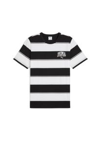 Puma Herren T-Shirt "CLASS STRIPED TEE", schwarz, sportlich, Gr. XL, bedruckt, Jersey, Obermaterial: 100% Baumwolle, Shirts