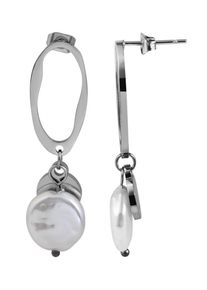 Adelia´s ADELIA ́S Damen Paar Ohrhänger "Neuheit 2025 - Damen Ohrstecker aus Edelstahl und Perle", Damen, Edelstahl, silber, Edelstahl, Ohrringe