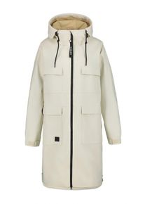 Icepeak Damen Outdoorjacke "Icepeak Mantel ADAK", beige, Gr. 42, 59% Baumwolle, 41% Polyamid, Jacken