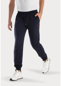 Kangaroos Herren Sweathose, Gr. 44, blau, Sweatware, Obermaterial: 60% Baumwolle, 40% Polyester, unifarben, Basic, Hosen, Jogginghose mit kleiner
