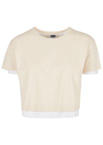 Urban Classics Herren T-Shirt "Urban Classics Damen Ladies Full Double Layered Tee", weiß, casual, Gr. XS, unifarben, 100% Baumwolle, Shirts