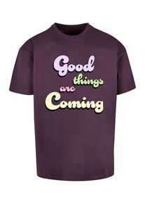 Merchcode Herren T-Shirt "Merchcode Herren Good Things Heavy Oversized Tee", lila, casual, Gr. XXL, bedruckt, 100% Baumwolle, Shirts