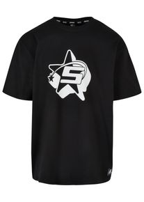 Herren T-Shirt "Starter Black Label Herren Starter Shooting Star Oversize Tee", schwarz, casual, Gr. L, STARTER Black Label, unifarben, 100%