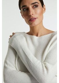 RICHROYAL Damen Rundhalspullover, weiß, casual, Gr. S, Strick, Obermaterial: 52% Polyester, 30% Polyamid, 15% Alpaka, 3% Elasthan, Pullover, in