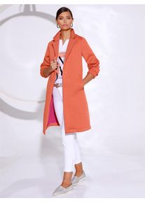 Damen Kurzmantel, orange, Gr. 40, unifarben, unifarben mit Farbeinsatz, unifarben mit Farbeinsätzen, 95% Polyester, 5% Elasthan, Mäntel