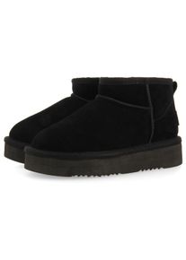 Gioseppo Kinder Plateaustiefelette "BLONS", Gr. 38, schwarz, Leder, modisch, Schuhe, Plateauboots, Schlupfboots, Winterboots aus Leder