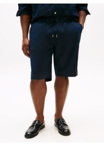 Tommy Hilfiger Big & Tall Herren Shorts "BT-BROOKLYN PO LINEN SHORT-B", blau, casual, Gr. 40, TOMMY HILFIGER BIG & TALL, Web, Obermaterial: 71% Leinen, 29% Polyester, Hosen,