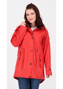 DEPROC Active Damen Regenmantel "Friesennerz ankergluttraum WMN", rot, casual, Gr. 40, Obermaterial: 100% Polyurethan; Futter: 100% Polyester,