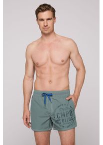 CAMP DAVID Herren Badeshorts, grün, Gr. XXXL, bedruckt, Polyamid, Badehosen, mit Innenhose
