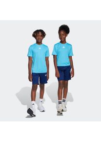 Kinder Trainingsanzug "J TR-ES 3S SET"bright cyan, weiß, sportlich, Gr. 176, adidas Sportswear, Obermaterial: 100% Polyester, Sportanzüge