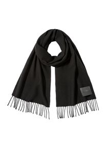 Hugo Damen Schal "Bisette 35*180", schwarz, casual, unifarben, Web, Wolle, Modetücher