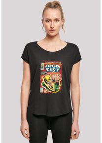 F4NT4STIC Damen T-Shirt "Marvel Iron Fist Cover", schwarz, casual, Gr. S, Obermaterial: 100% Baumwolle, Shirts, Damen,Premium
