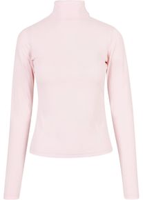 Urban Classics Damen Langarmshirt "Urban Classics Damen Ladies Modal Turtleneck Longsleeve", pink, casual, Gr. L, unifarben, 77% Modal, 23%