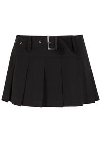 Urban Classics Damen Sommerrock "Urban Classics Ladies Pleated Skirt", schwarz, Gr. XL, unifarben, 50% Polyester, 50% Viskose, Röcke