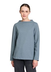 BETTY & CO BETTY & CO Damen Kurzarmshirt "Betty & Co Strukturshirt mit Turtle Neck", blau, casual, Gr. L, Obermaterial: 80% Polyester, 18% Viskose, 2%