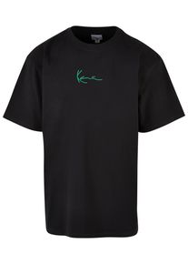 Karl Kani Herren Kurzarmshirt "Karl Kani Herren Small Signature Green Logo Tee black", schwarz, casual, Gr. XS, bedruckt, 100% Baumwolle, Shirts