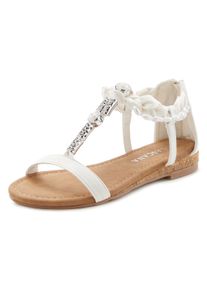 Lascana Damen Sandale "Sommerschuh", Gr. 36, weiß, Obermaterial: 50% Synthetik, 50% Textilmaterial. Futter: 100% Lederimitat. Decksohle: 100%