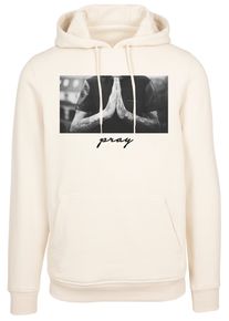 MisterTee Herren Sweatshirt "MisterTee Herren Pray Hoody", beige, Gr. XXL, unifarben, 65% Baumwolle, 35% Polyester, Sweatshirts