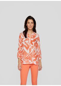 Rabe Damen Klassische Bluse "Bluse", orange, feminin, Gr. 50, gemustert, 100%Viskose, Blusen