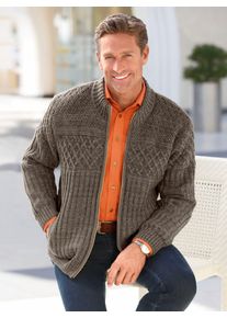 Marco Donati Herren Strickjacke, grün, Gr. 50, unifarben, 50% Polyacryl, 50% Wolle, Strickjacken