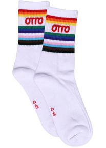 Damen Socken, Capelli New York, Gr. 41, bunt, Baumwollmischung, gemustert, Socken, Limited Edition Pride-Socken mit OTTO-Logo, hochwertige softe