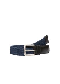 Marc O'Polo MARC O'POLO Damen Flechtgürtel "aus elastischem, recyceltem Material", blau, casual, Gr. 85, unifarben, Obermaterial: 67% Polyester, 33% Elastodien,
