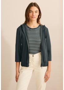Cecil Damen Kurzjackeslate khaki, casual, Gr. XXL, unifarben, Stoff, 48% Polyester, 46% Viskose, 6% Elasthan, Jacken, mit 3/4 Ärmeln