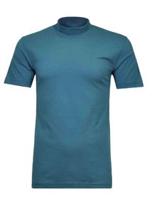 Ragman Herren Stehkragenshirt, blau, klassisch, Gr. S, Baumwolle, Shirts